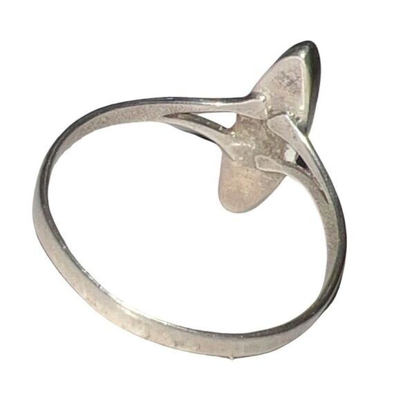 Sterling Silver 925 Ring Mexico Southwest Marquise Crushed Turquoise Jewelry - Picture 4 of 4